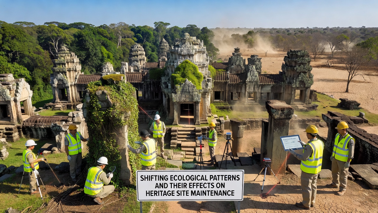 Heritage structures showing signs of erosion from altered rainfall and temperature shifts
